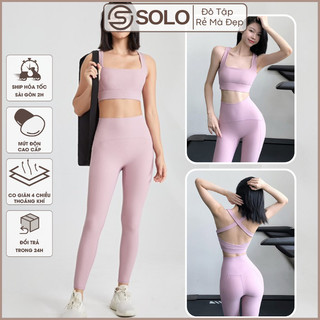 Set Gym Nữ Bộ Đồ Tập Cao Cấp Áo Bra Thể Thao Kèm Mút Quần Cạp Cao Gen Bụng Rẻ 𝙎𝙤𝙡𝙤 𝙎𝙥𝙤𝙧𝙩𝙨𝙬𝙚𝙖𝙧 185