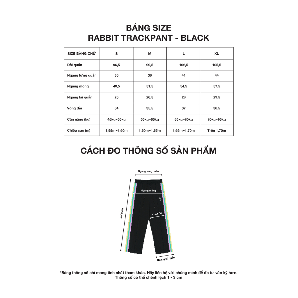 Quần dài Unisex Bad Rabbit RABBIT TRACKPANTS - LOCAL BRAND CHÍNH HÃNG OVERSIZED FIT