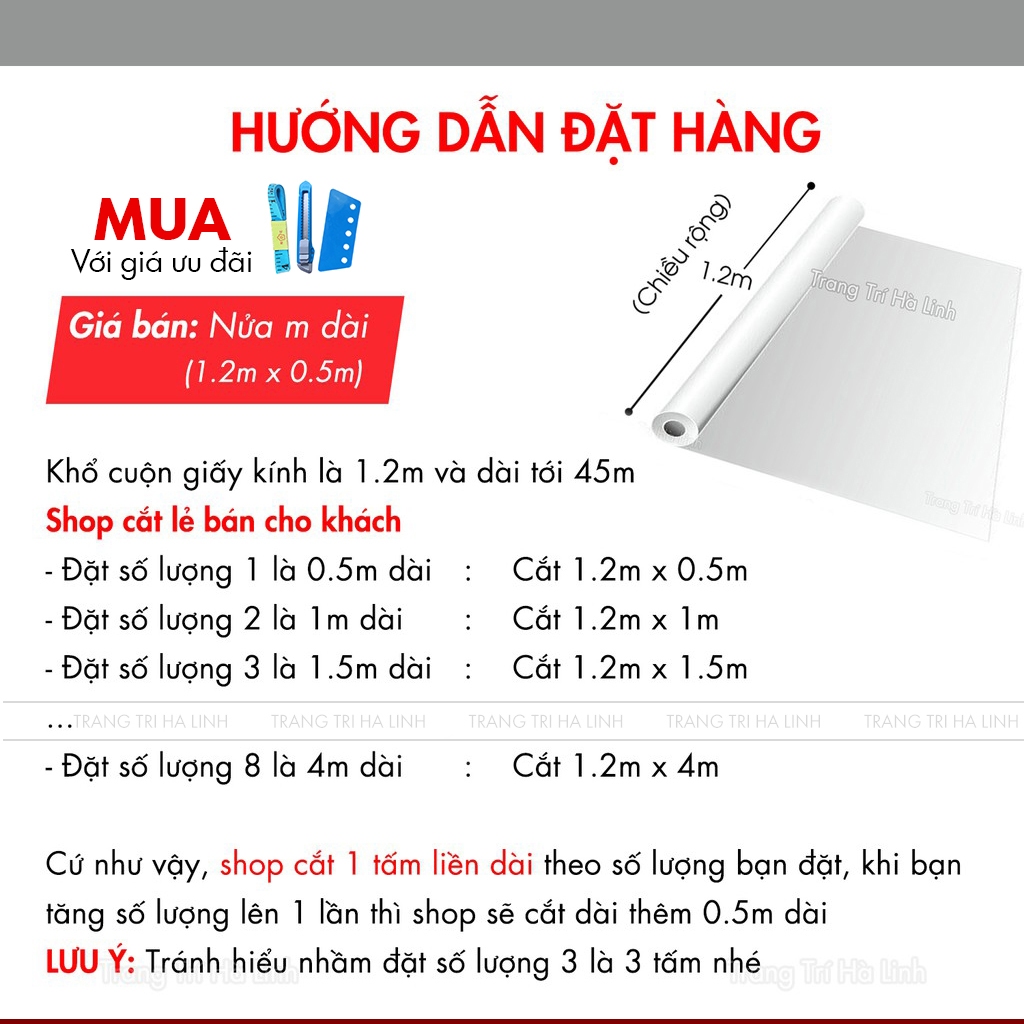 Giấy dán kính mờ cửa sổ, decal mờ dán kính nhà tắm phòng ngủ văn phòng khổ 1.2mx0.5m