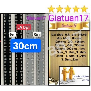 (Dài 30cm) Thanh sắt la lỗ bản rộng 6cm DÀY 1.5MM ĐỦ ( BAO KẸP THƯỚC) sơn tĩnh điện xám,đen