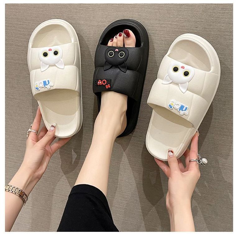 Dép nữ quai ngang đế bánh mì hình gấu nâu dễ thương nhựa đúc bền đẹp chống nước nhẹ êm chân 3Fashion - 3255