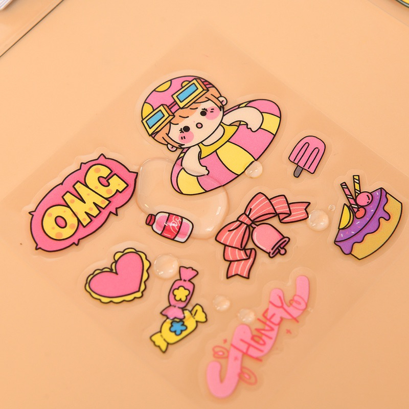 Sticker Hình Dán Trong Suốt Chống Nước Dán Trang Trí
