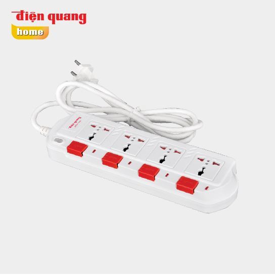 Ổ cắm Điện Quang 4 lỗ 3 chấu