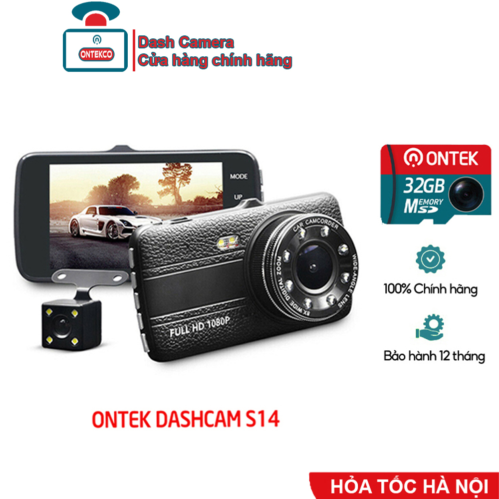 Camera hành trình ONTEKCO S14 màu BLACK chuẩn 4 INH, Tiếng Việt độ phân giải FULL HD 1080P chính hãng | BigBuy360 - bigbuy360.vn
