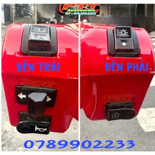 Bộ nút công tắc xe max 3 cùm công tắc liền