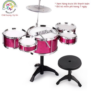Bộ Trống Jazz Drum 5 Trống Có Ghế Cho Bé, bộ trống đồ chơi cho bé