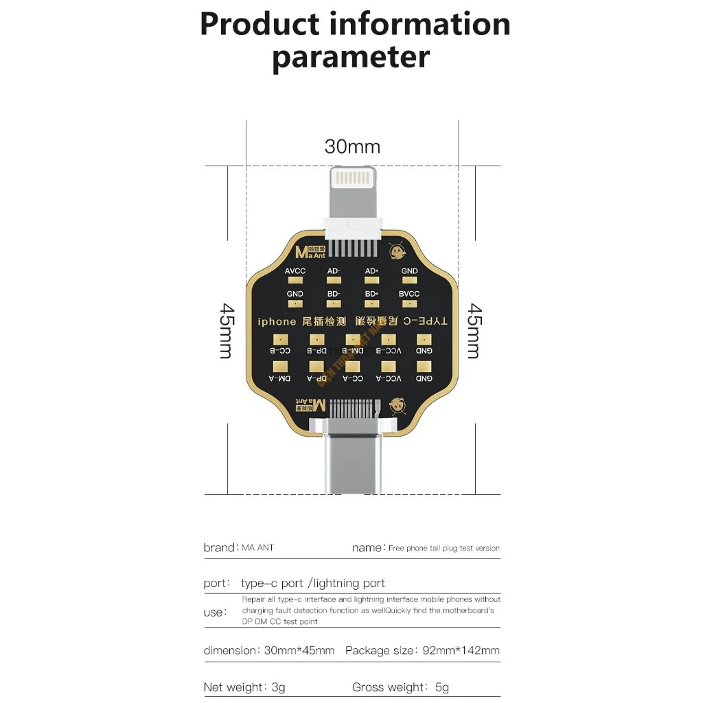 Đế Test sửa sạc điện thoại MaAnt đa năng