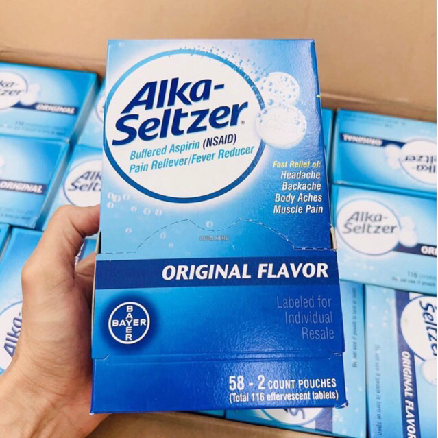 🌸 Hàng Mỹ - Viên sủi Alka Seltzer hộp 116 viên
