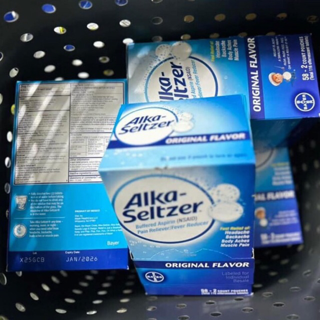 🌸 Hàng Mỹ - Viên sủi Alka Seltzer hộp 116 viên