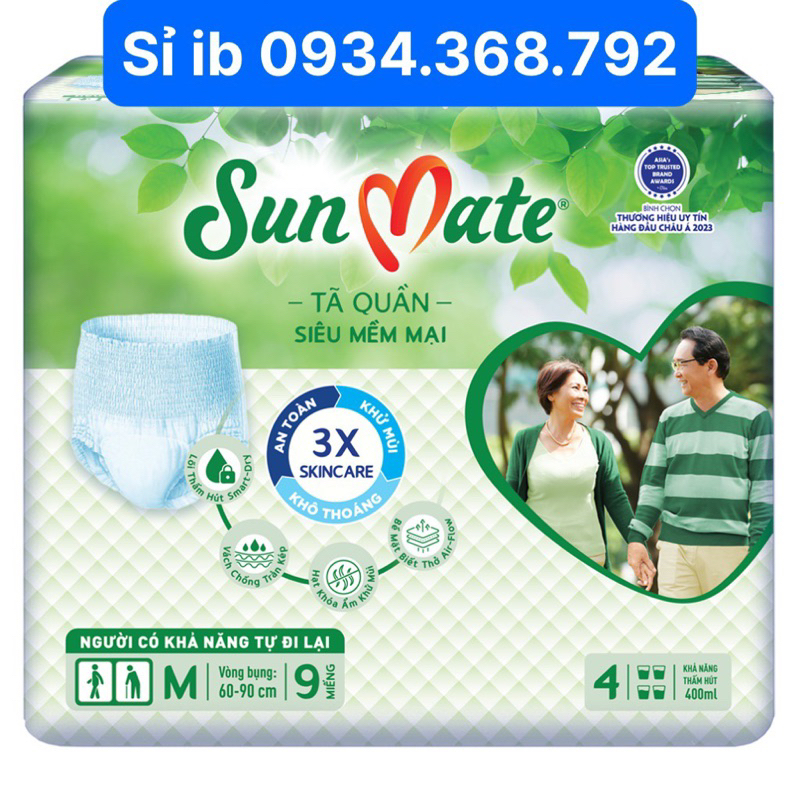 Tã Quần Người Lớn Sunmate Mềm Mại M9/ L8 -M8-L7- XL7