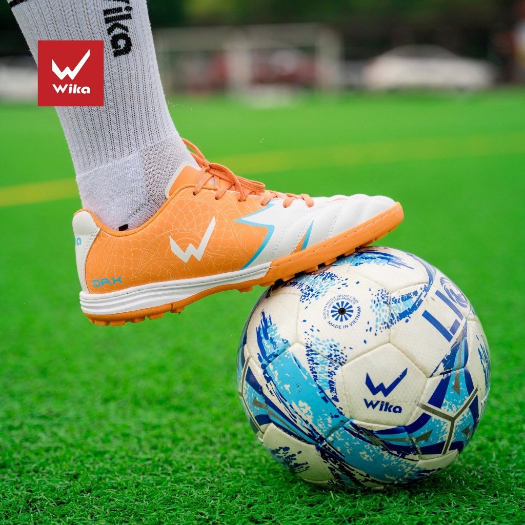 Giày Đá Bóng Wika DragonX Chính Hãng, Giày Đá Banh Sân Cỏ Nhân Tạo Chất Liệu Da Microfiber Cao Cấp Đã Được