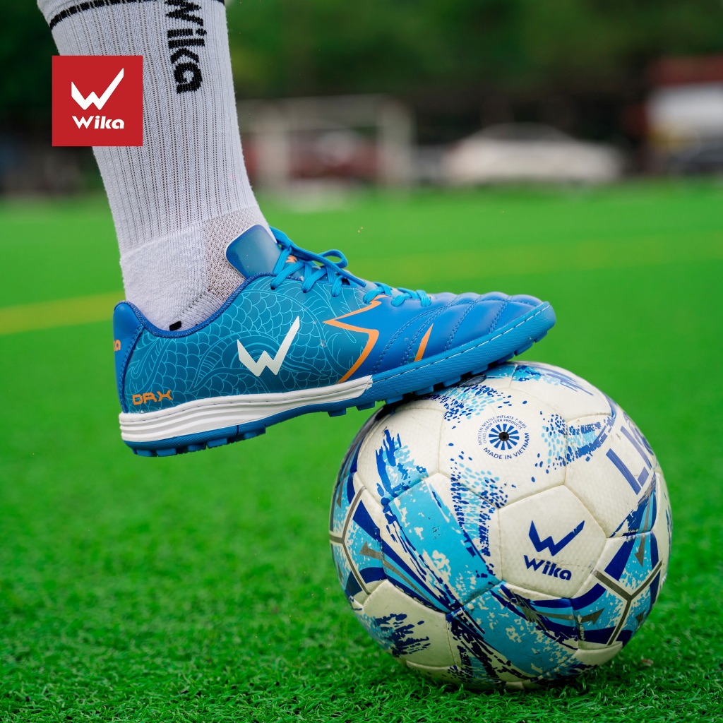Giày Đá Bóng Wika DragonX Chính Hãng, Giày Đá Banh Sân Cỏ Nhân Tạo Chất Liệu Da Microfiber Cao Cấp Đã Được