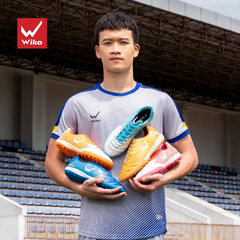 Giày Đá Bóng Wika DragonX Chính Hãng, Giày Đá Banh Sân Cỏ Nhân Tạo Chất Liệu Da Microfiber Cao Cấp Đã Được