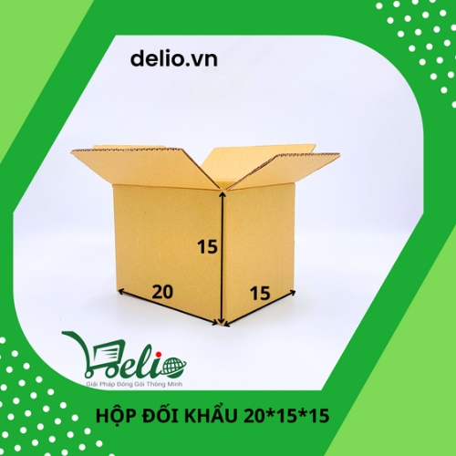 Combo 20 Hộp giấy carton KT 20x15x15 đóng hàng, gói hàng, giá tốt,  - DELIO