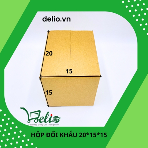 Combo 20 Hộp giấy carton KT 20x15x15 đóng hàng, gói hàng, giá tốt,  - DELIO