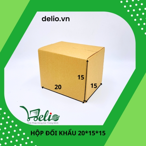 Combo 20 Hộp giấy carton KT 20x15x15 đóng hàng, gói hàng, giá tốt,  - DELIO
