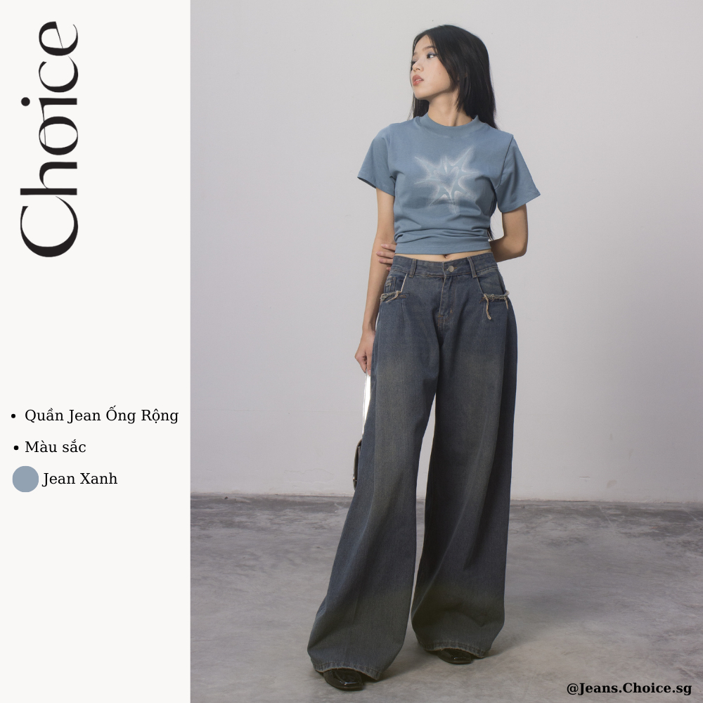 Quần Jean Dài Ống Rộng CHOICE.SG - Amanda Jeans
