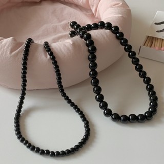 Vòng cổ hạt đen bí ẩn sang trọng Modleaf Black pearl nacklace Hàn Quốc