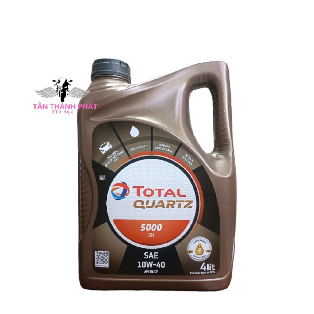Dầu nhớt QUARTZ 7000 SN 10W40 4 lít - Dầu nhớt Total phụ kiện dành cho mọi loại xe ô