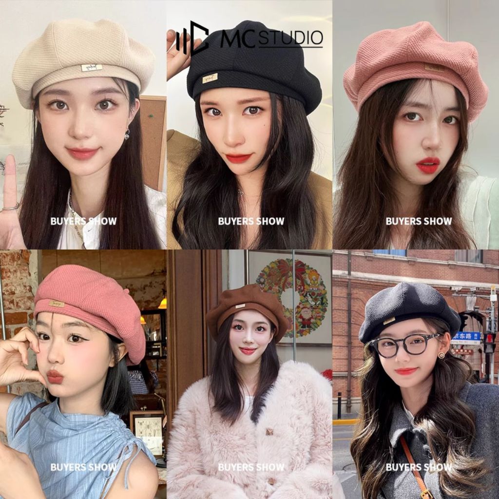 Nón Nồi Beret Chất Dỉ Dạ Tag TWND JBR20 MC STUDIO Mũ Nồi Bí Logo Inox Cao Cấp Phong Cách Vintage