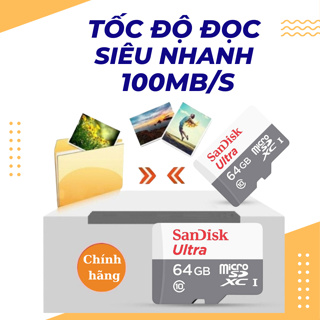 Thẻ nhớ Sandisk 128GB 64GB 32GB Class10 Ultra chuyên dụng điện thoại