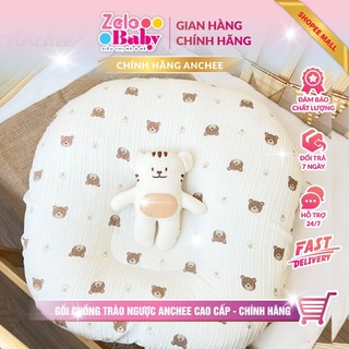 Gối chống trào ngược Anchee cho bé vải thun gân mềm mịn, không bai xù