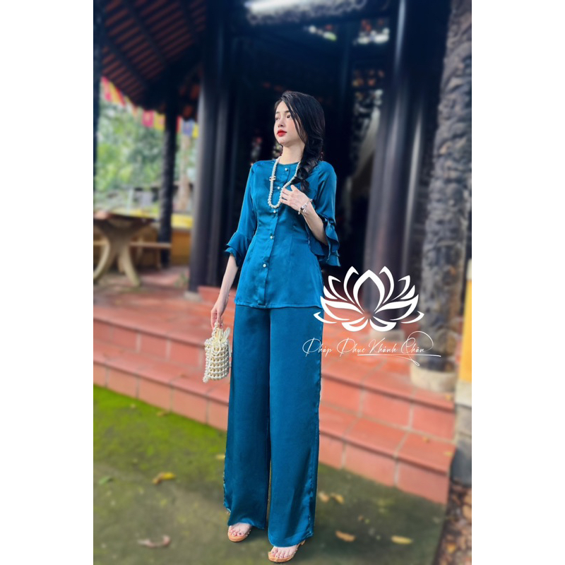 SET LỤA ĐI CHÙA, SET BÀ BA TAY LOE ĐÍNH NGỌC