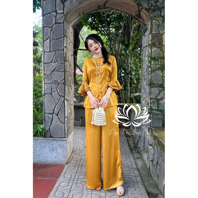 SET LỤA ĐI CHÙA, SET BÀ BA TAY LOE ĐÍNH NGỌC