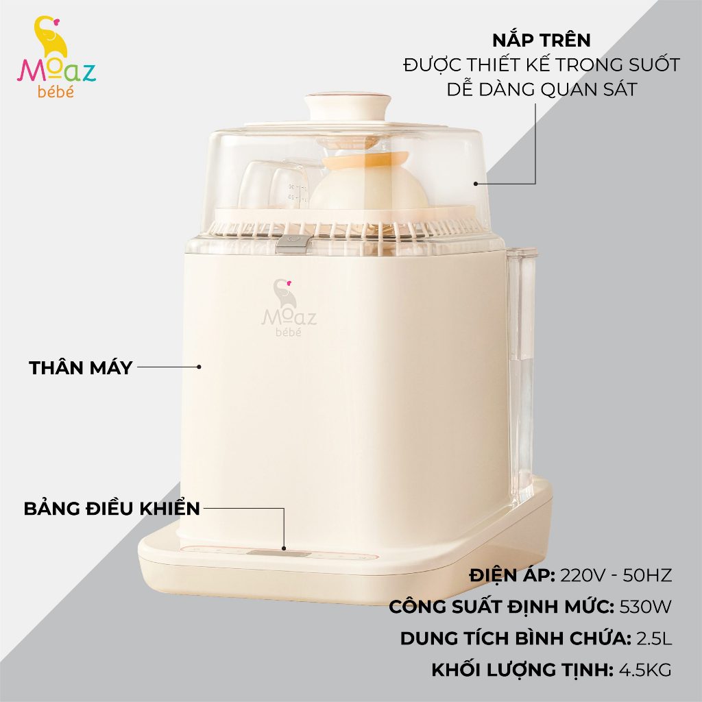 Máy rửa bình sữa Moaz BéBé MB064