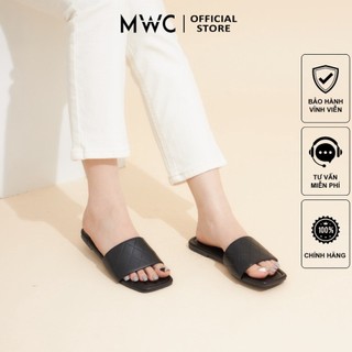Dép MWC 3377 - Dép Nữ Đế Bệt Mũi Vuông Quai Ngang Basic