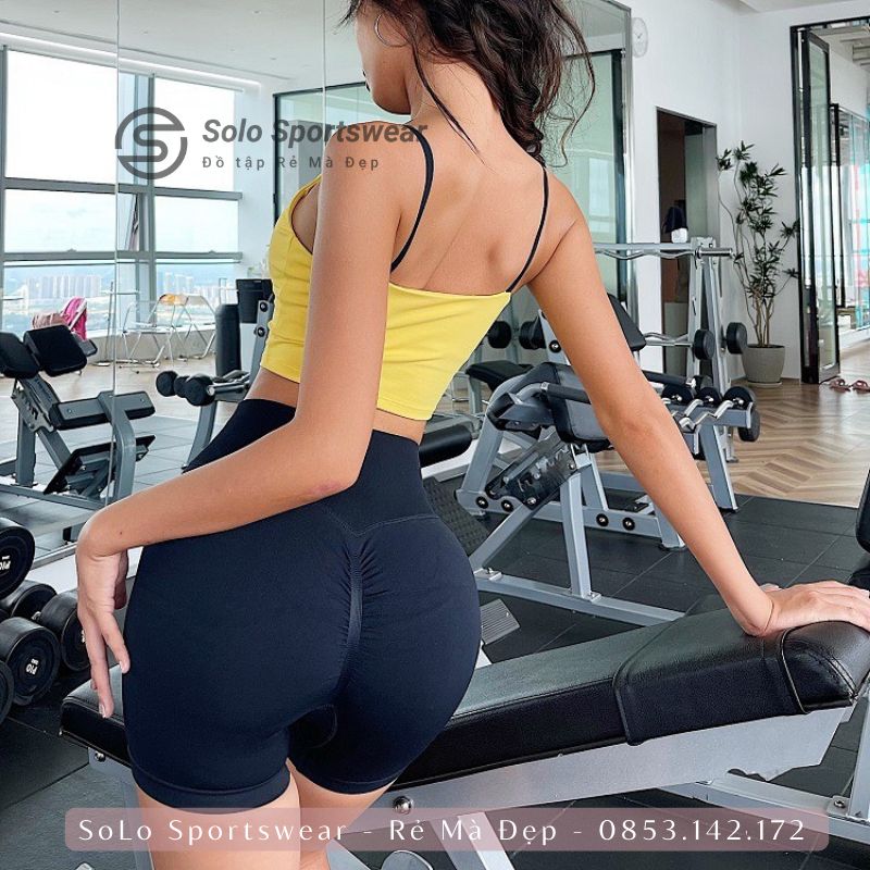 Quần Gym Yoga Biker Short Legging Đùi CHUN MÔNG Thun Dệt Co Giãn Cạp Cao Siêu Mềm Thoáng Tôn Dáng 𝙎𝙤𝙡𝙤 𝙎𝙥𝙤𝙧𝙩𝙨𝙬𝙚𝙖𝙧 100