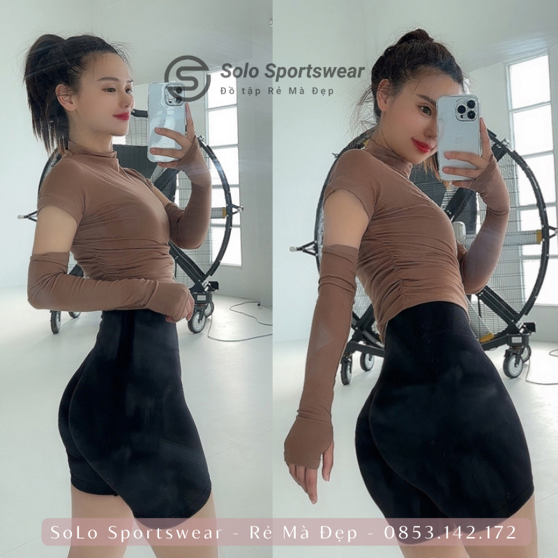 Quần Gym Yoga Biker Short Legging Đùi CHUN MÔNG Thun Dệt Co Giãn Cạp Cao Siêu Mềm Thoáng Tôn Dáng 𝙎𝙤𝙡𝙤 𝙎𝙥𝙤𝙧𝙩𝙨𝙬𝙚𝙖𝙧 100