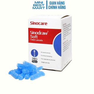 Kim chích máu Sinodraw máy đo đường huyết Sinocare Hộp 50 kim