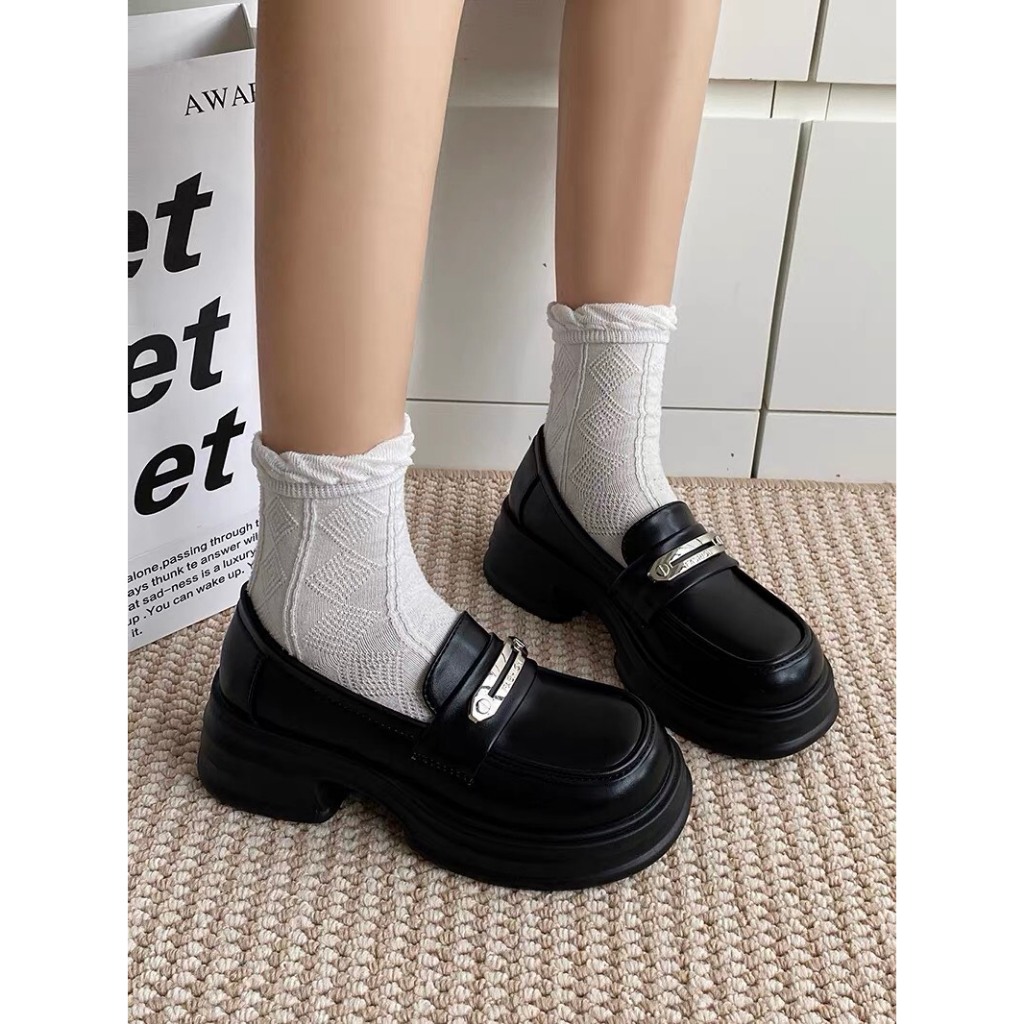 Giày oxford đốc thời trang nữ chất da đế 5 cm J14 3 màu