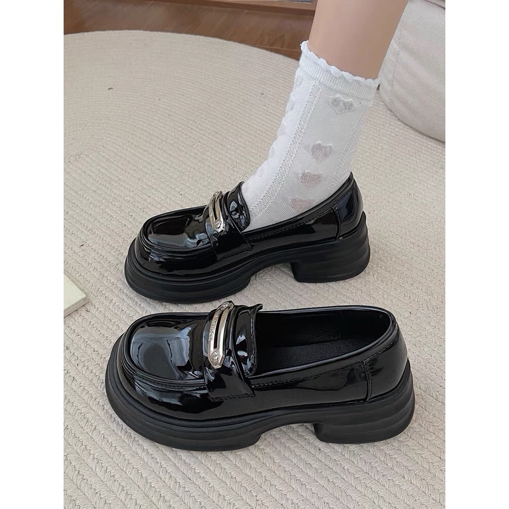 Giày oxford đốc thời trang nữ chất da đế 5 cm J14 3 màu