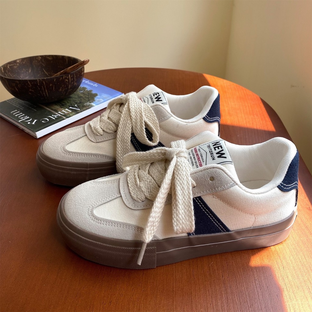 Giày thể thao nữ sneaker đế 3cm chất da