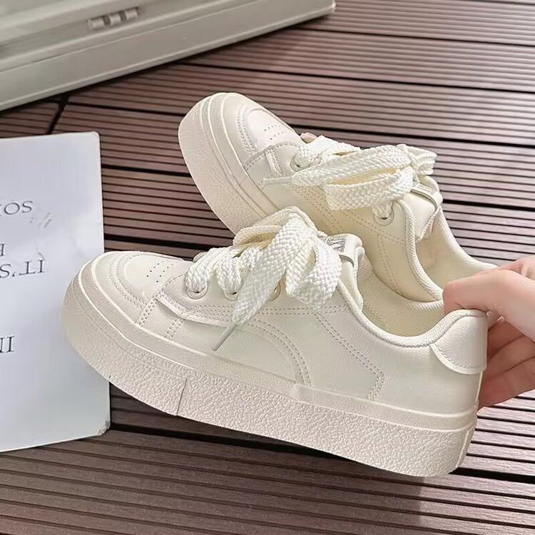 Giày thể thao nữ sneaker đế 3cm chất da