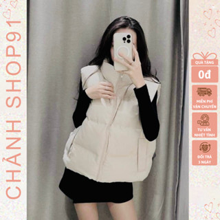 Áo Phao Ghile Nữ Sát Nách Thời Trang Phong Cách Hàn Quốc (Freesize)