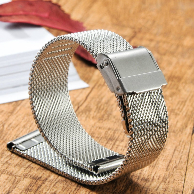 Dây đồng hồ nam nữ inox - kim loại size 22mm 20mm 18mm 16mm 14mm 12mm, dây đeo đồng hồ cao cấp DW milanese thép không gỉ