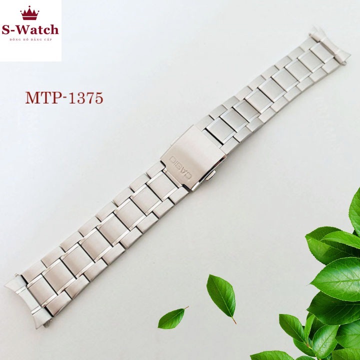 Dây Đồng Hồ Thép Không Gỉ Cứng 22Mm Cho Casio MTP-1374 MTP-1375 Vòng Đeo Tay Kim Loại