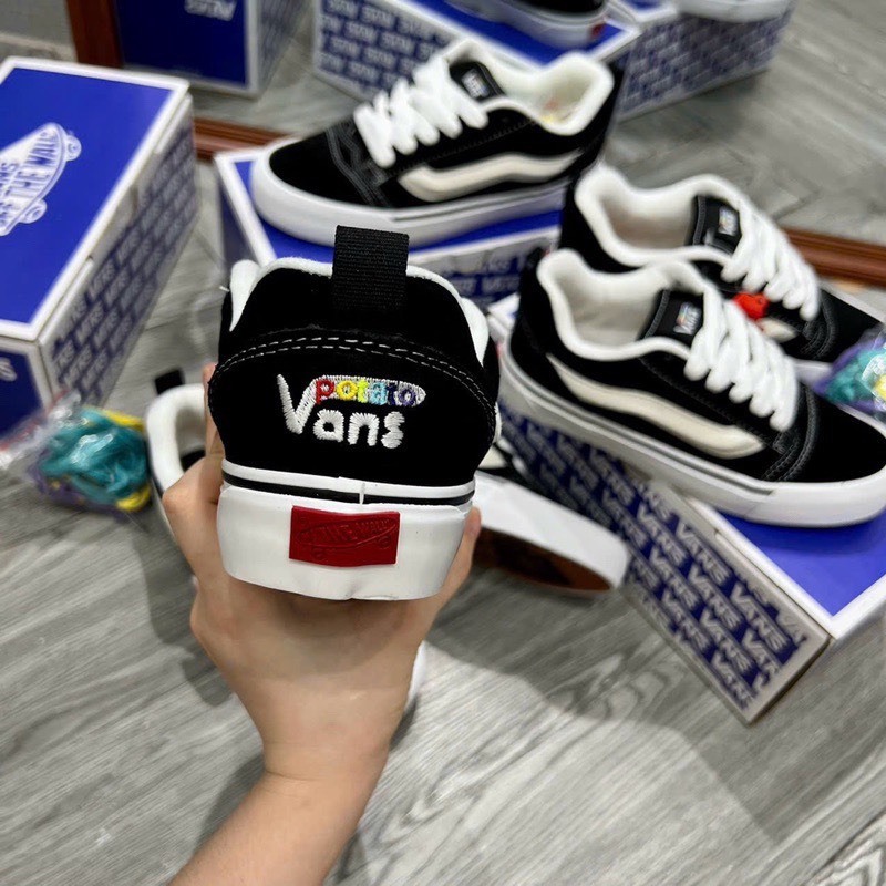 HÀNG SẴN_Giày Sneaker Van Imran Potato Black White, Giayf Vans Knu skool trắng đen