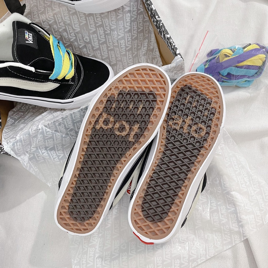 HÀNG SẴN_Giày Sneaker Van Imran Potato Black White, Giayf Vans Knu skool trắng đen