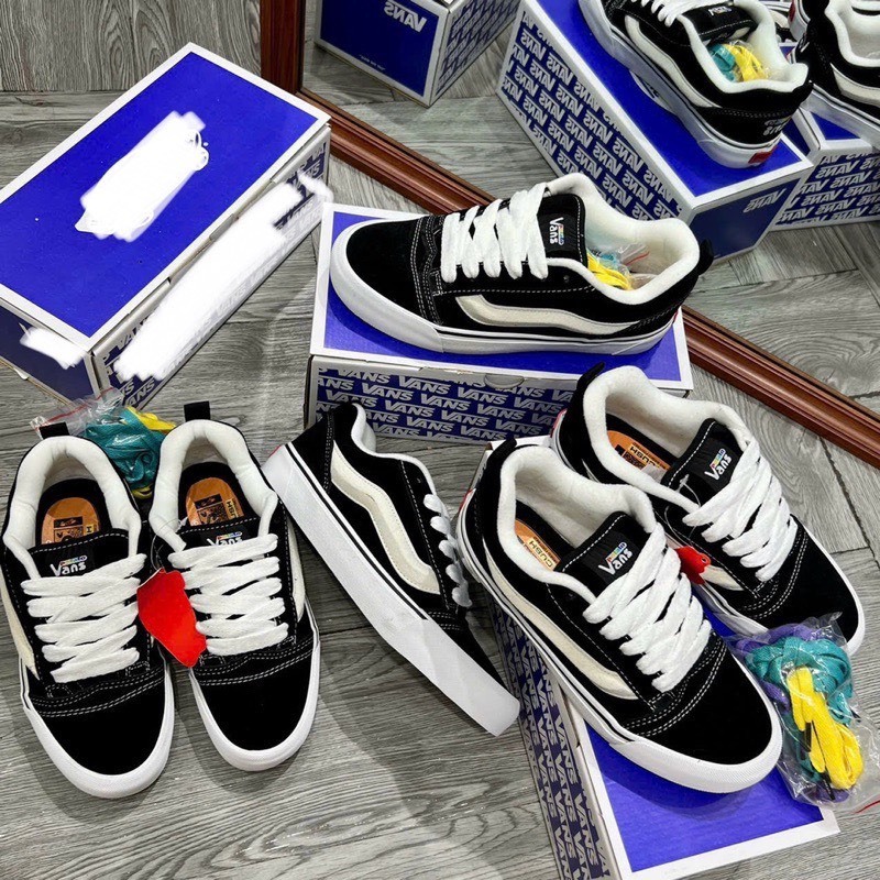 HÀNG SẴN_Giày Sneaker Van Imran Potato Black White, Giayf Vans Knu skool trắng đen