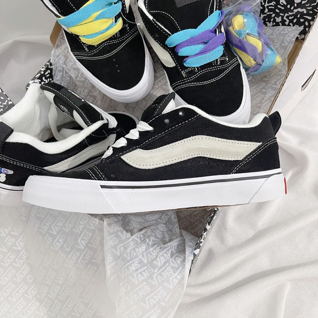 HÀNG SẴN_Giày Sneaker Van Imran Potato Black White, Giayf Vans Knu skool trắng đen