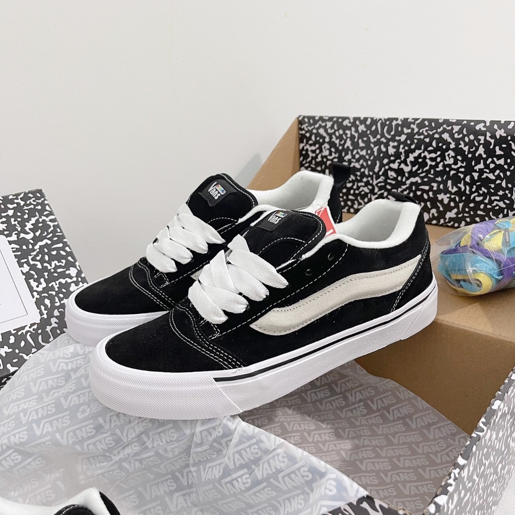 HÀNG SẴN_Giày Sneaker Van Imran Potato Black White, Giayf Vans Knu skool trắng đen