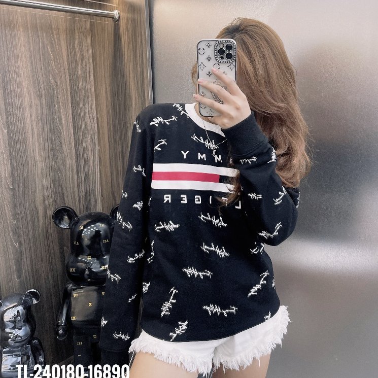 Áo thun dài tay Sweater T.O.M chữ ký nam nữ form dáng rộng đẹp hothit, áo phông tay dài chất nỉ cotton đẹp
