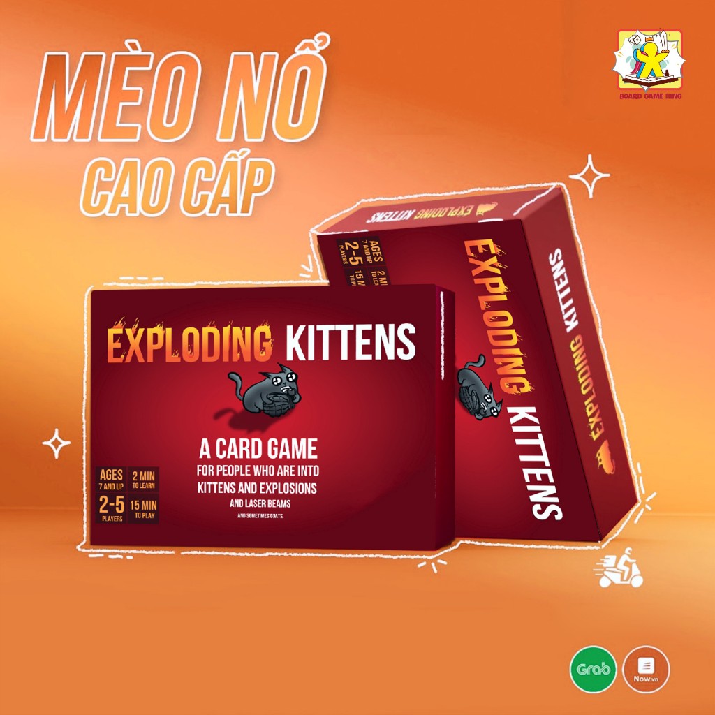 Bộ bài MÈO NỔ Hộp việt hóa Exploding kitten chơi cùng nhóm bạn