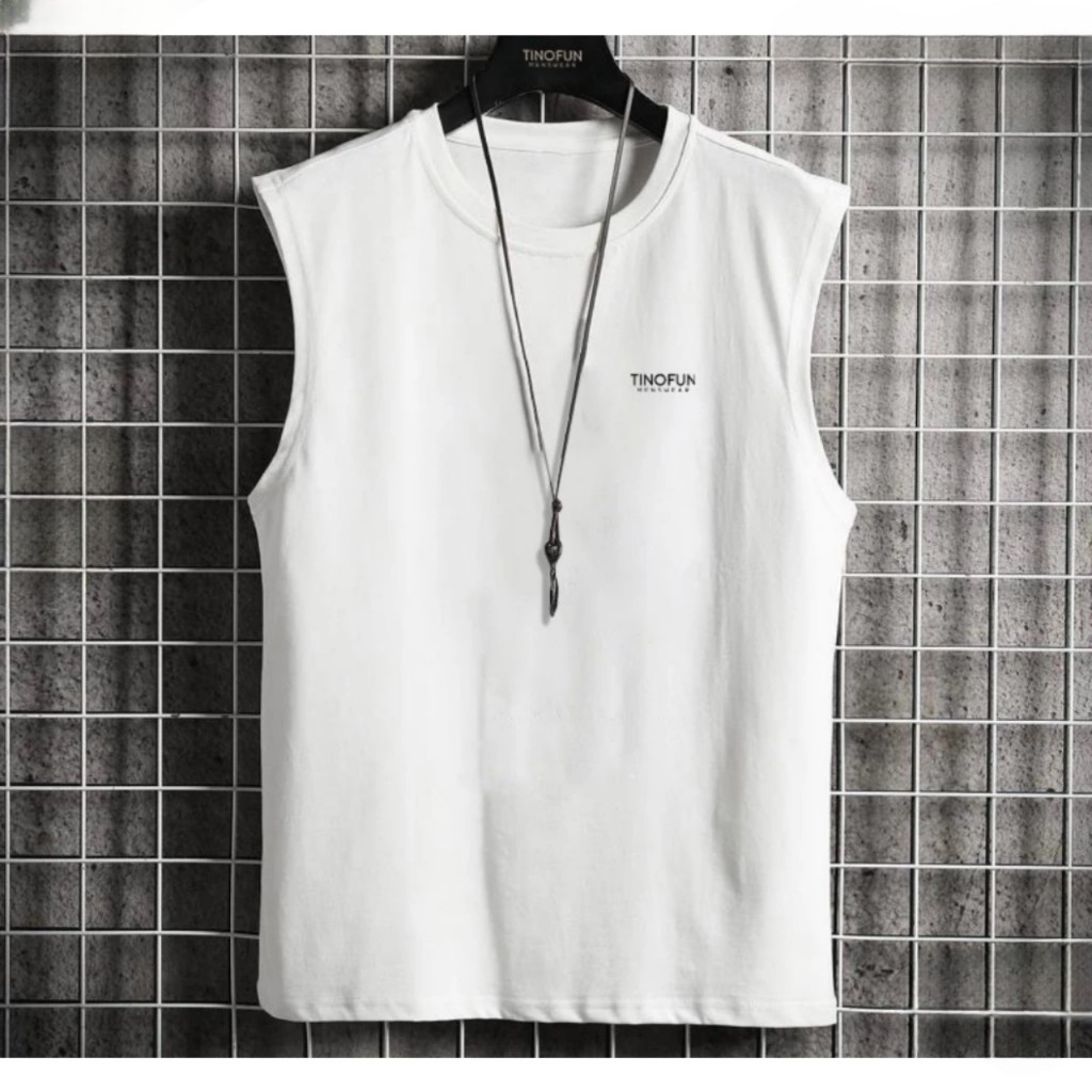 Áo thun ba lỗ TINOFUN, áo ba lỗ tháng mát polyester