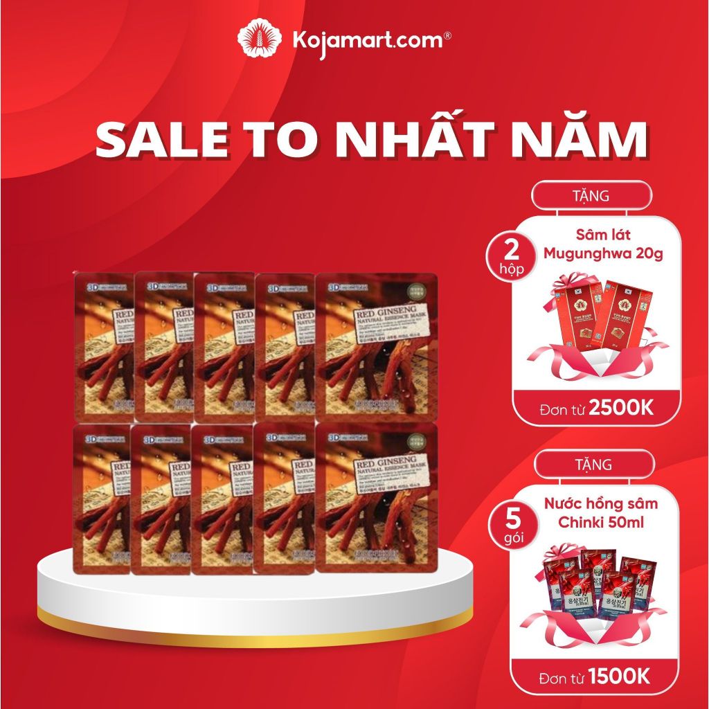 Mặt Nạ Hồng Sâm Hàn Quốc 10 miếng x 23g Koja Mart