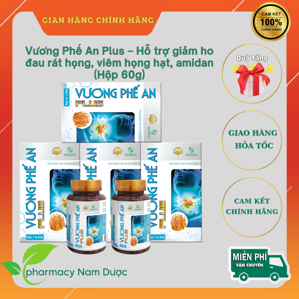 Combo 2 Hộp Vương Phế An Chính Hãng - Giảm Đau Rát Họng, Viêm Họng Hạt